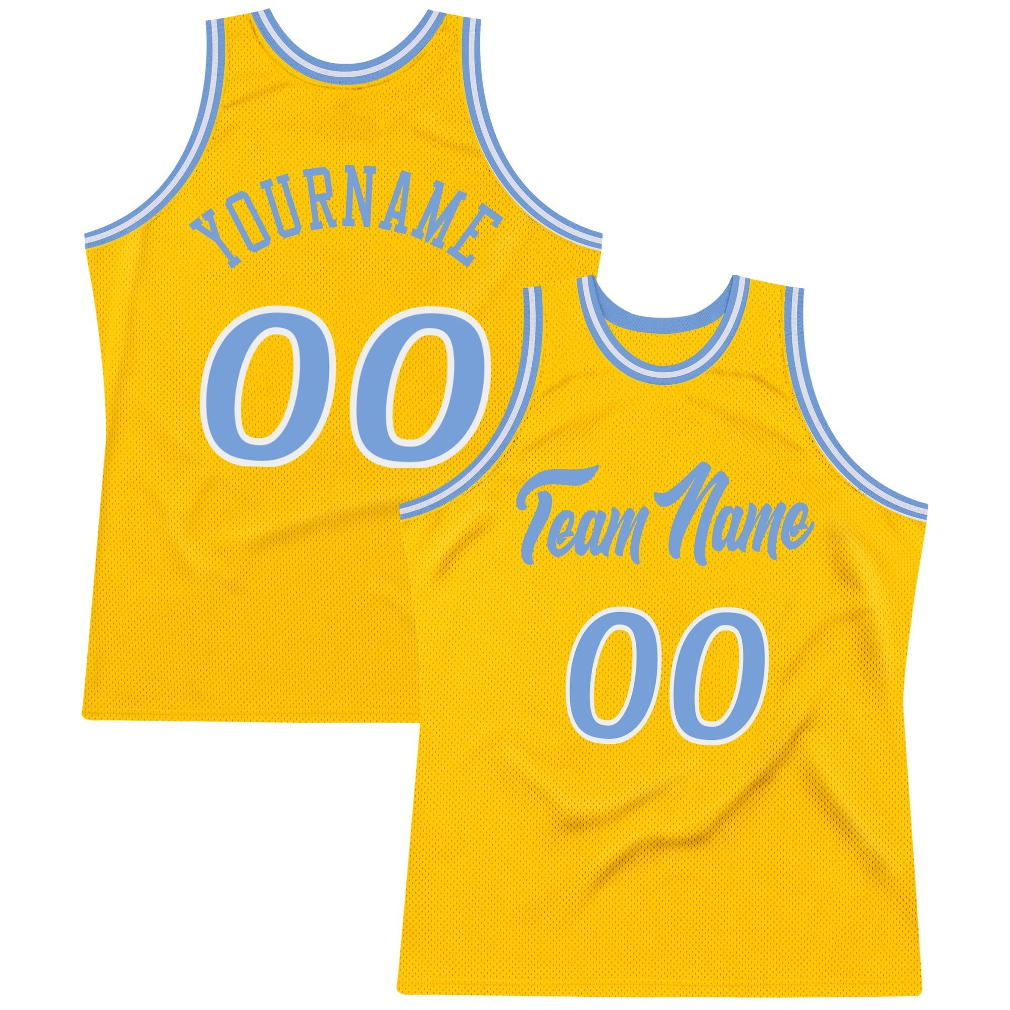 21-5.jpg Men's Custom Gold Light Blue-White Authentic Throwback Basketball Jersey - Image 1